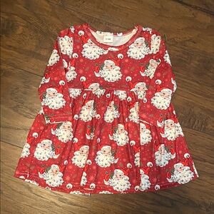 Source Unknown Red Santa Kids Casual Dress